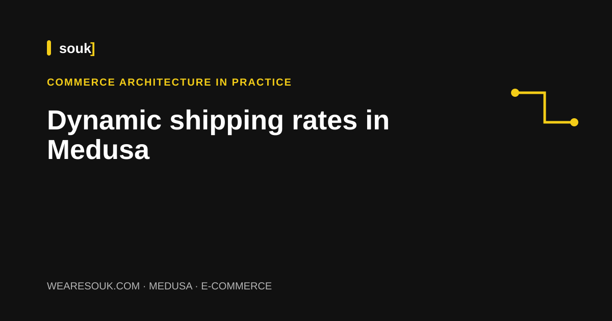 We Are Souk article cover: predictable shipping rates by weight, destination and currency